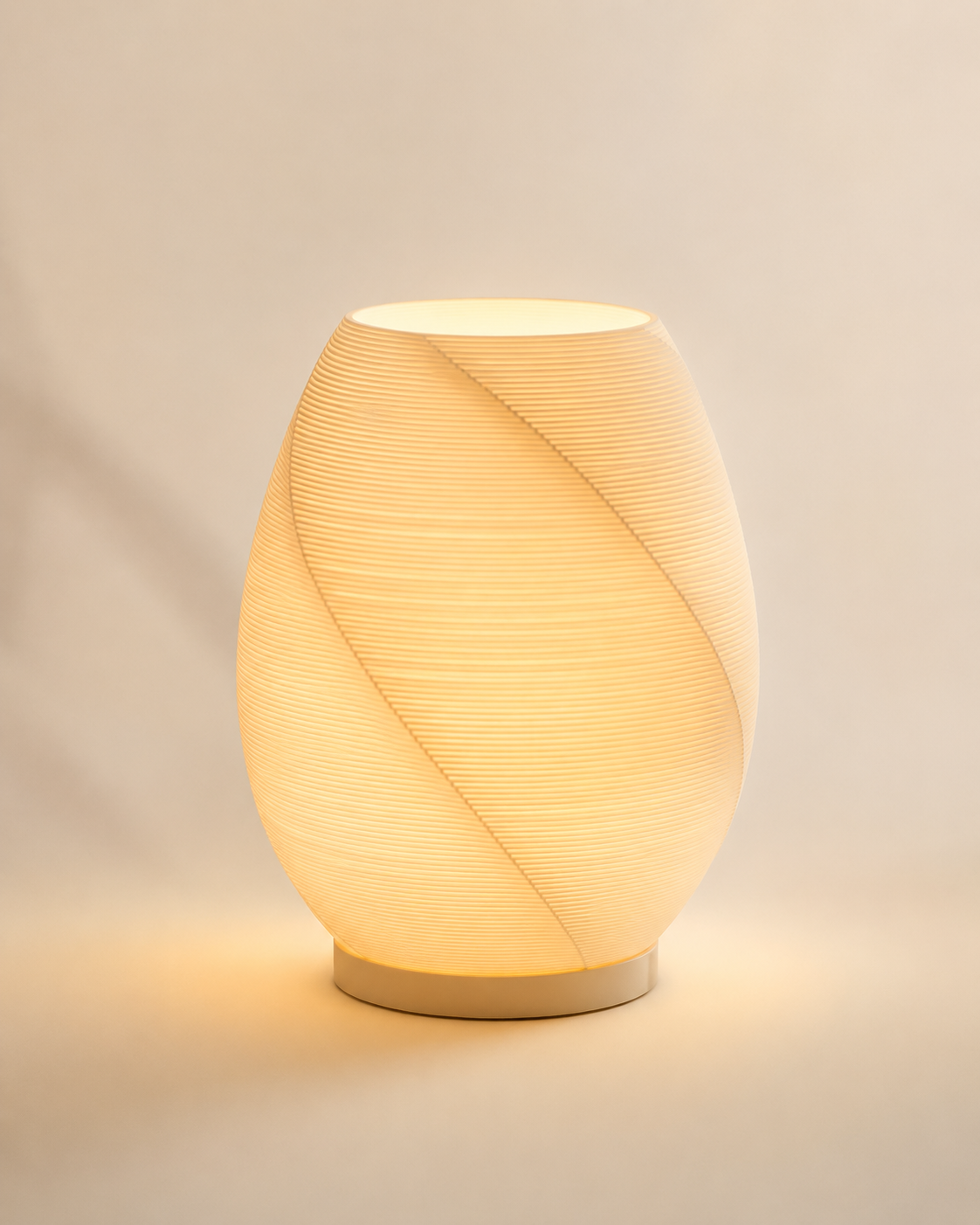 3D-geprinte tafellamp met warm licht als blikvanger